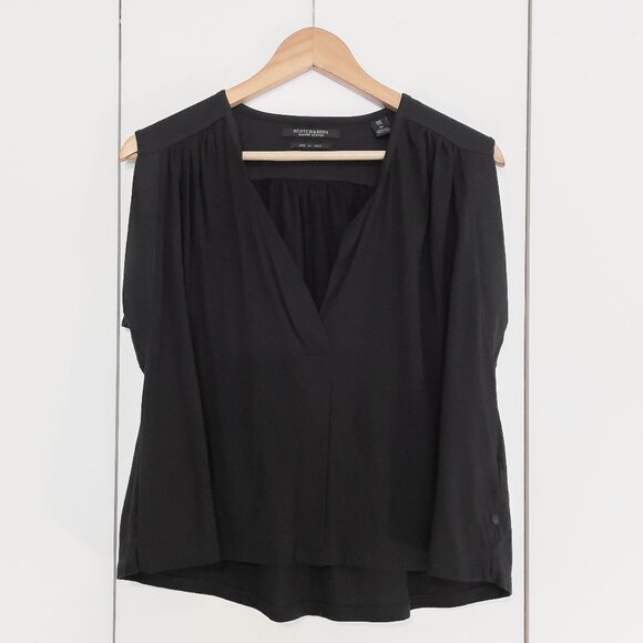 SCOTCH & SODA Black Sleveless Top, Dans La Nuit Collection, Size XS - Picture 1 of 5